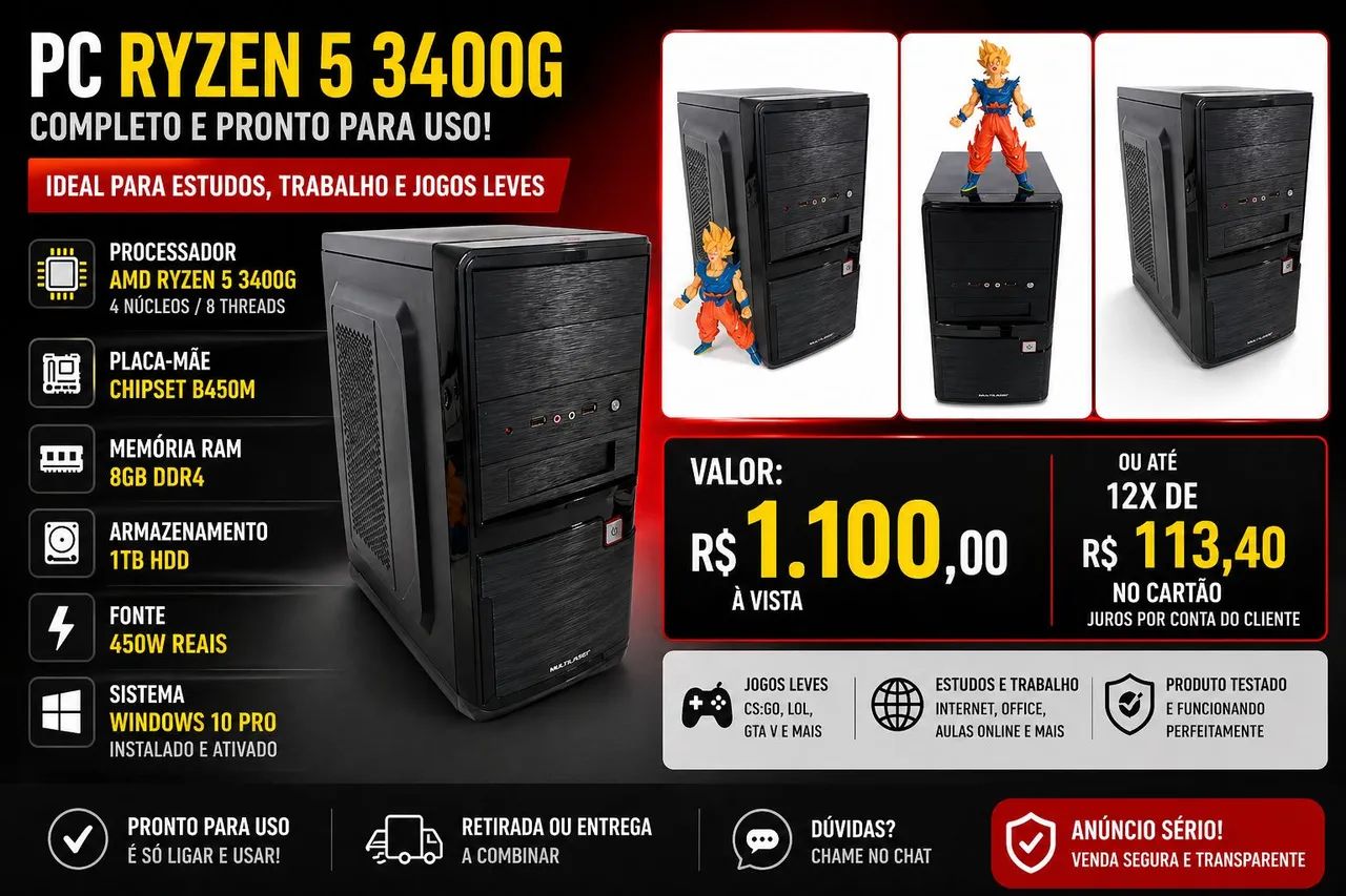 pc ryzen 5 3400g