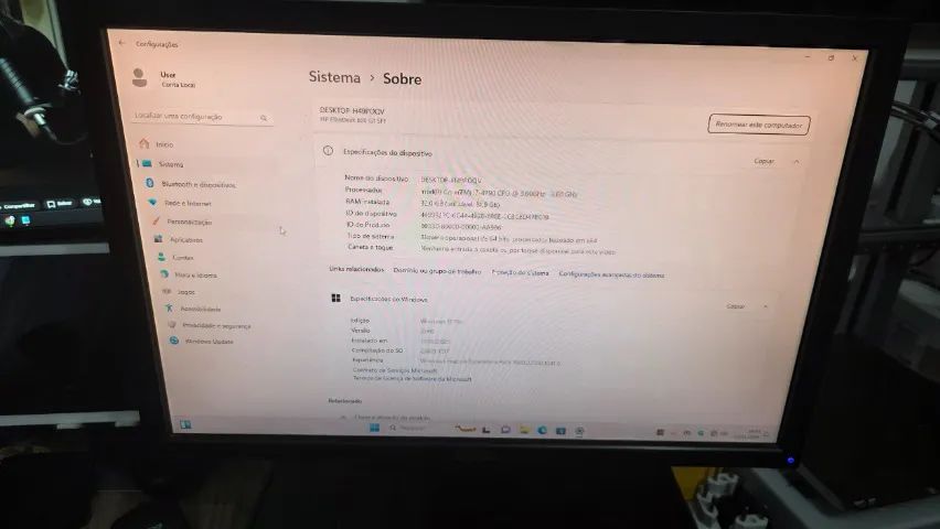 Desktop HP Completo com Monitor - i7 / 32GB - Foto 2