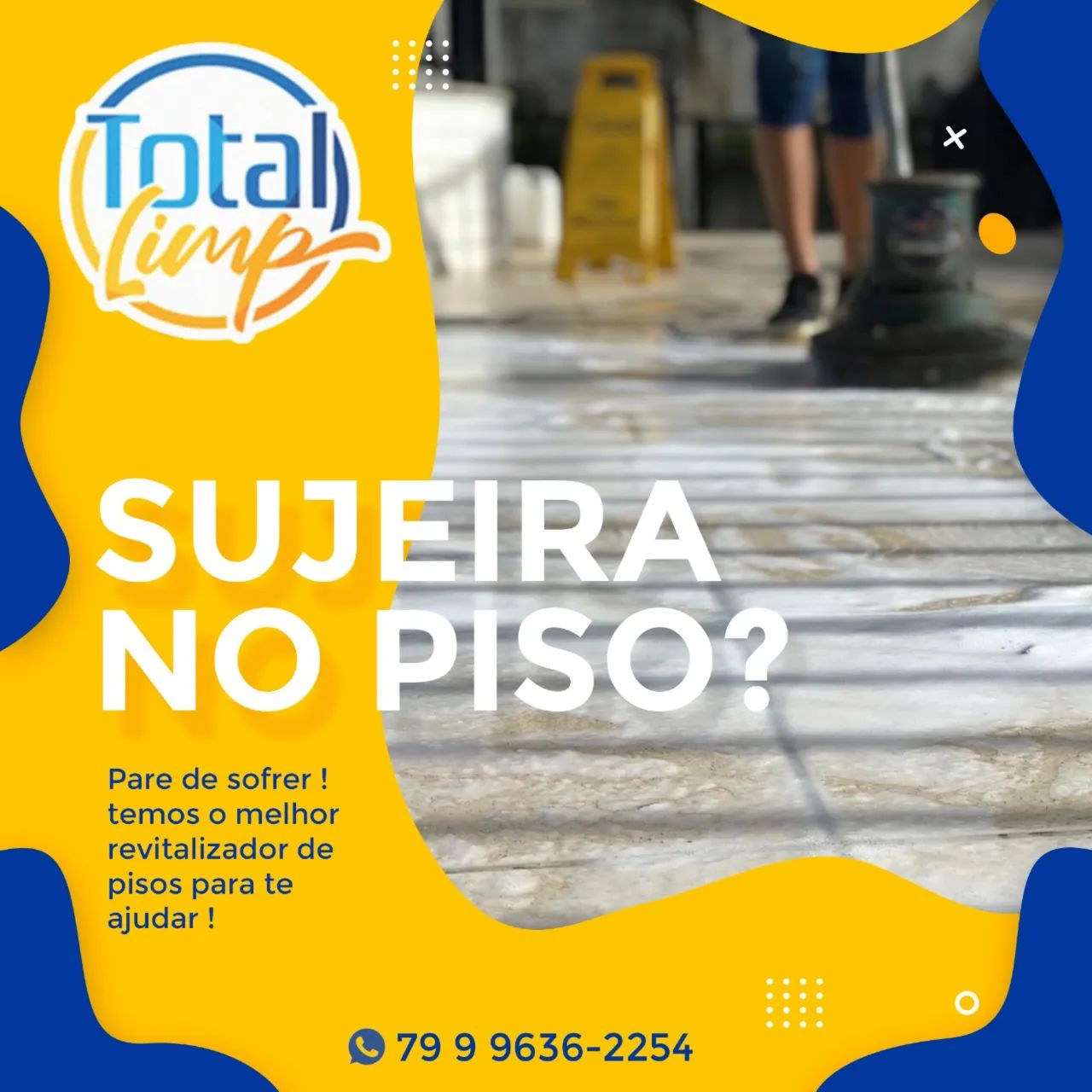 Limpeza pós obra, com polimento em seu piso.