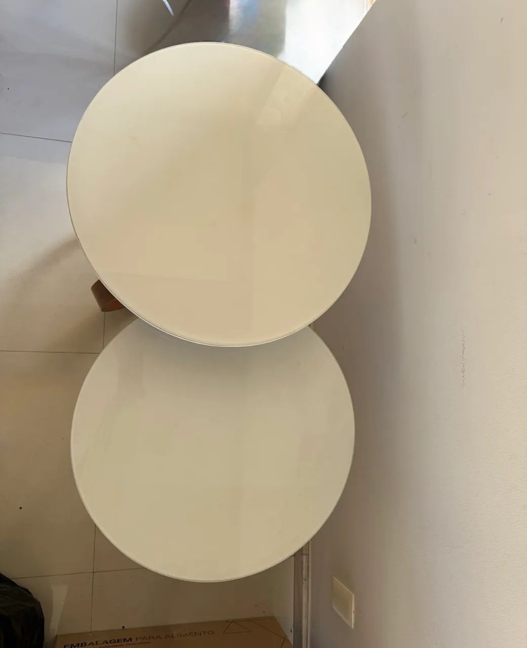 Par de Mesas Laterais de Encaixe - Design Orgânico - Foto 3