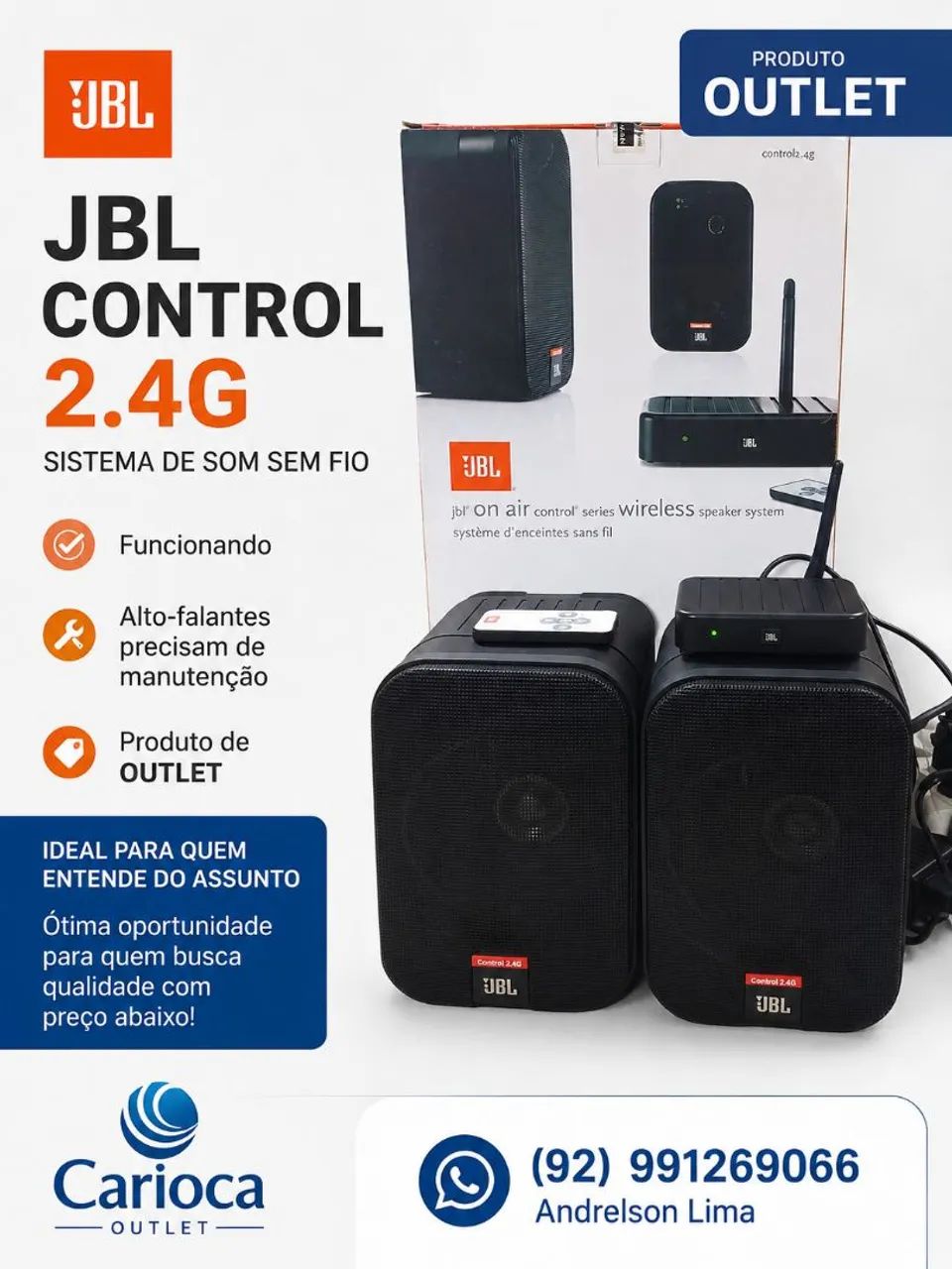Caixa de som JBL Control 2.4G