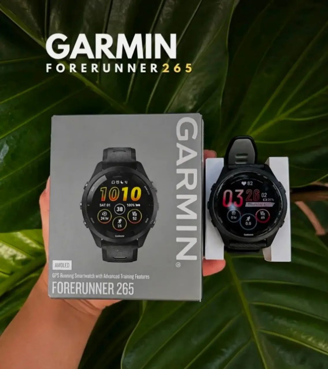 Garmin Forerunner 265 | AMOLED + GPS Multibanda | Pronta Entrega