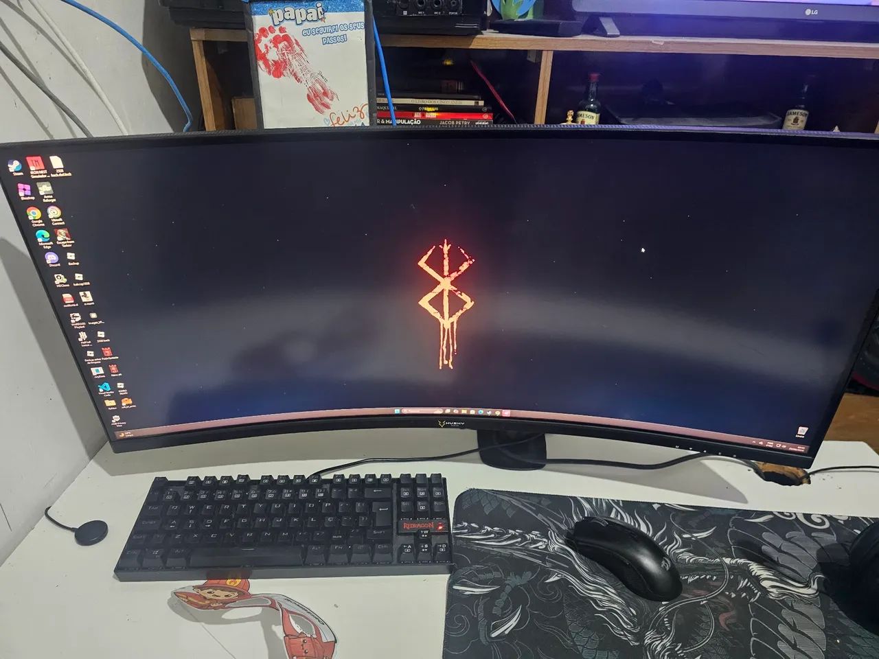 Monitor gamer Husky 34 polegadas 144hz curvo (aceito troca por monitor menor mais volta) - Foto 2