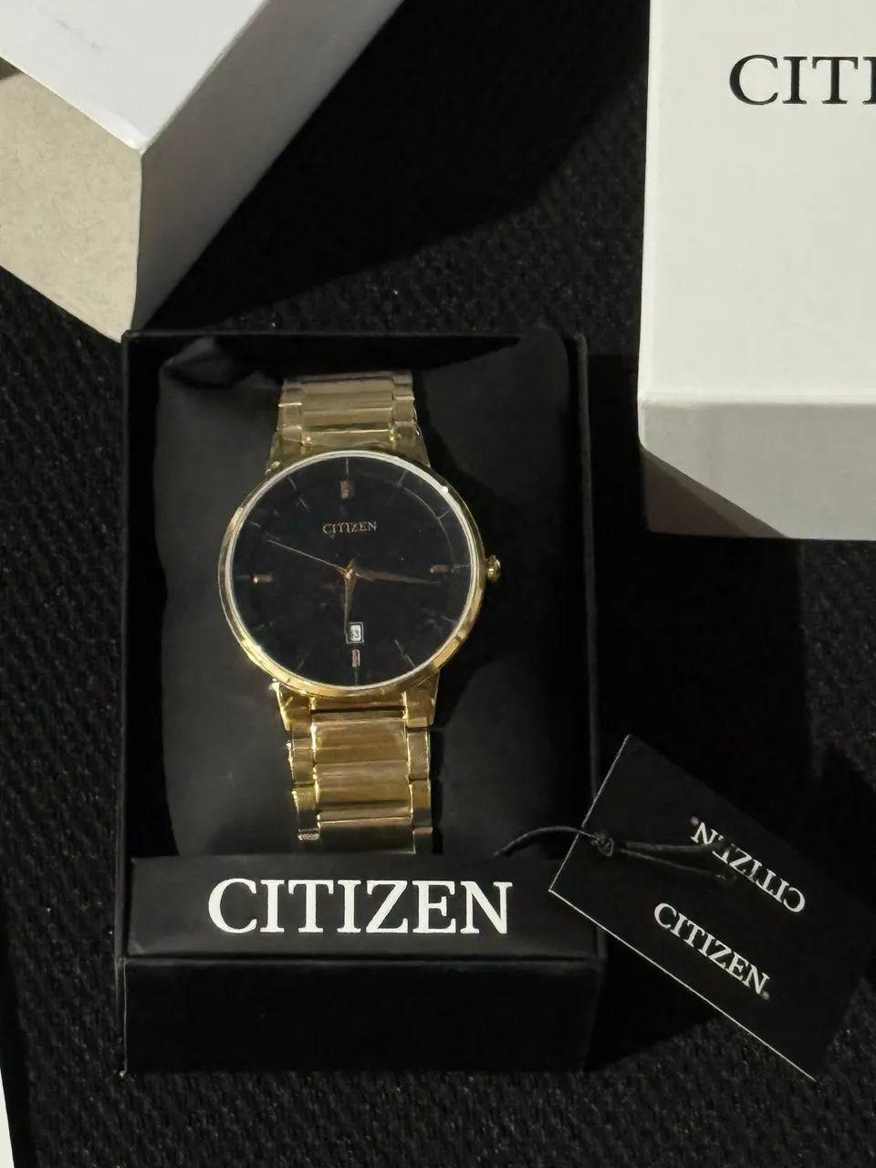 Relógio Citizen Original Dourado - Novo, Sem Uso, Completo