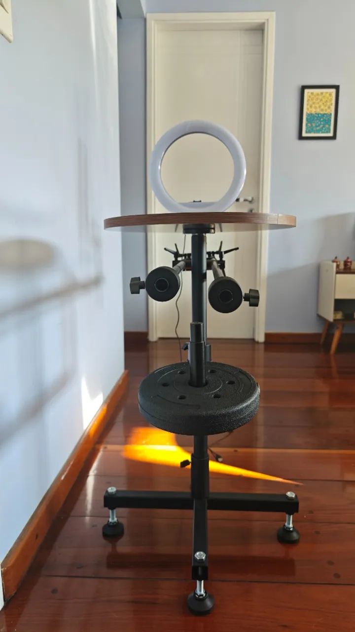 Plataforma 360° para Fotos e Vídeos de produtos com Ringlight Diversas regulagens - Foto 5