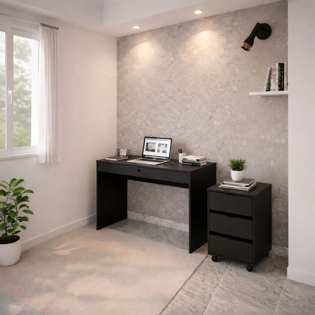 Conjunto para escritório preto  - Foto 2