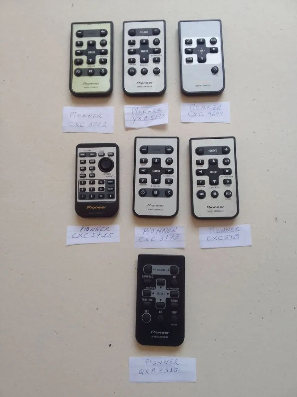 Controles de Pionner ( Automotivo) 