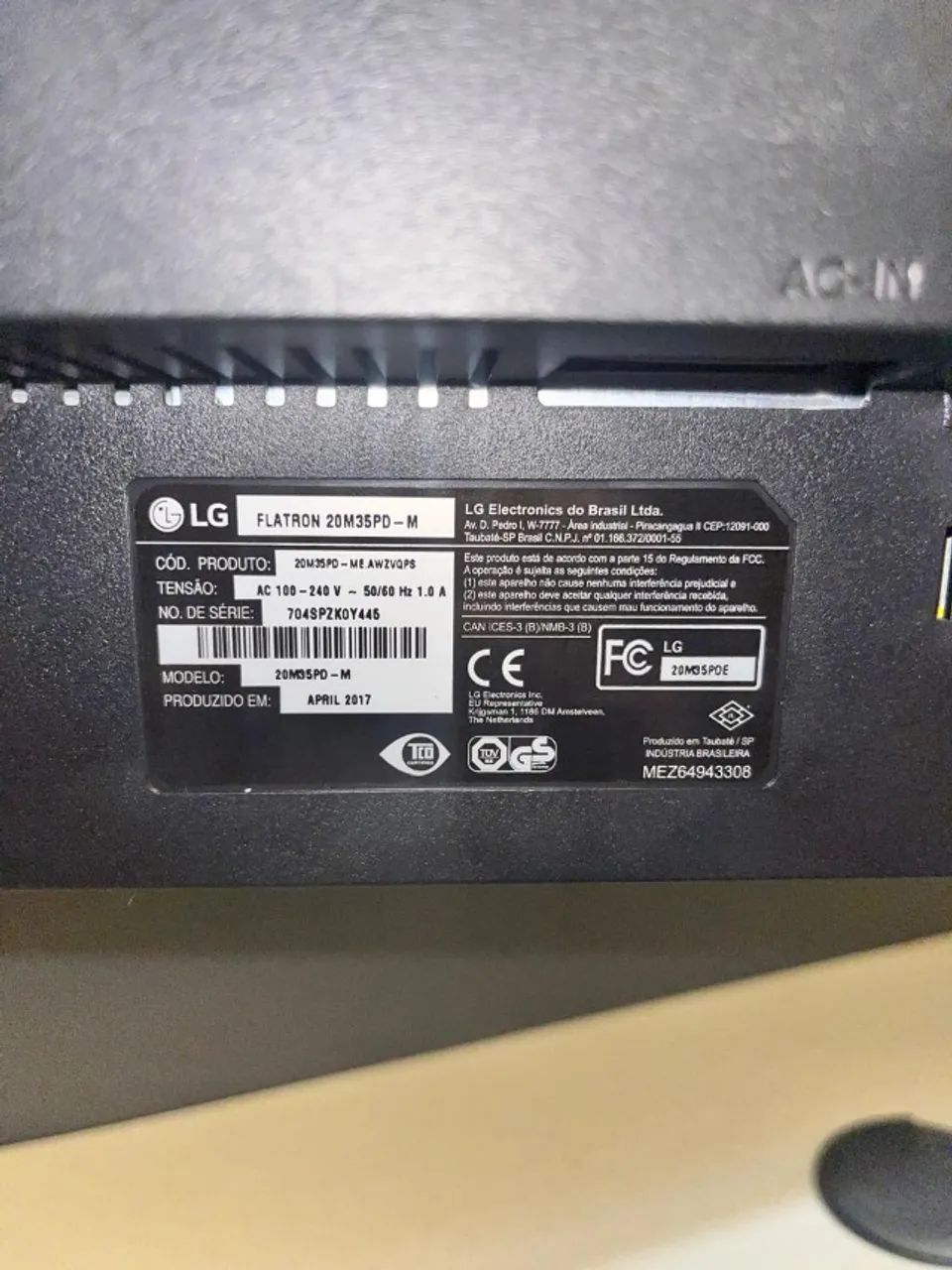 Kit 2 Monitores LG 19,5" + Positivo 15" com cabos - R$ 150 - Foto 4