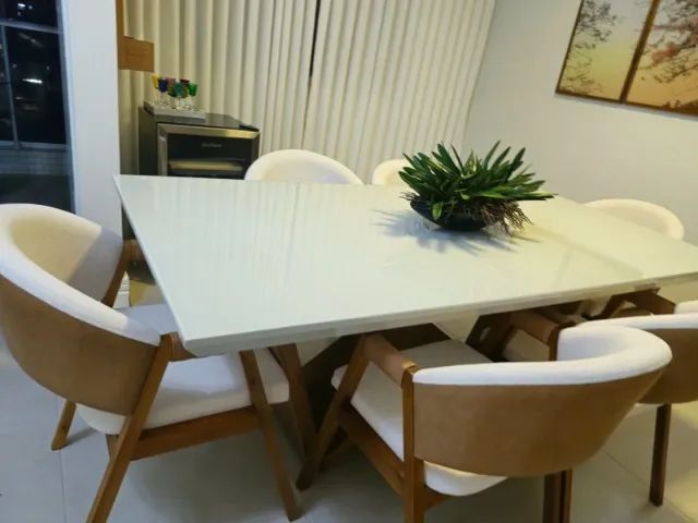 Mesa de jantar retangular com 6 cadeiras  - Foto 5