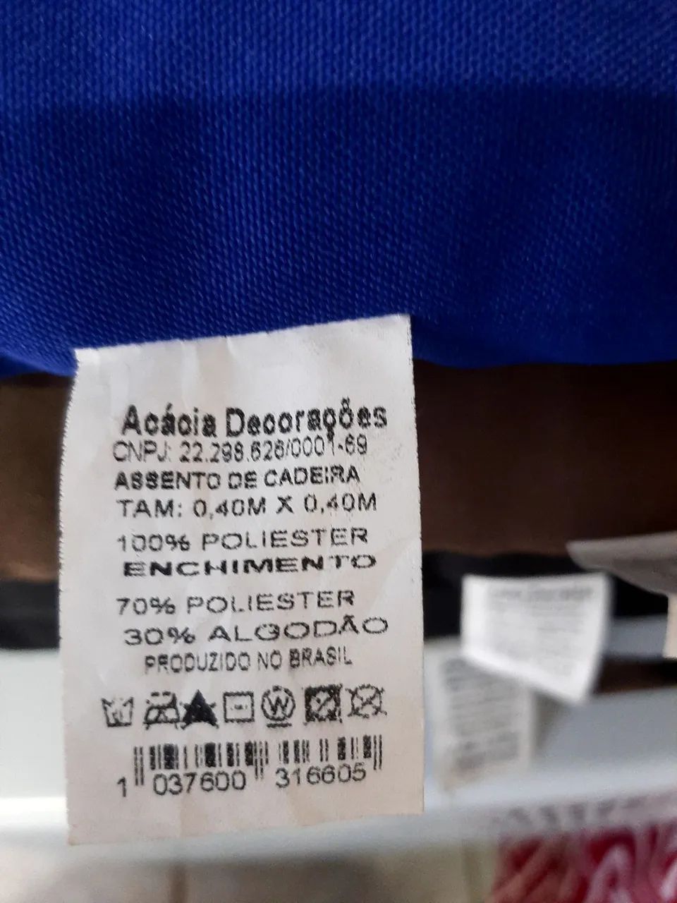Almofadas futon Preto e Marrom e Azul, tam. 40x40 tecido grosso 30% algodão. - Foto 3