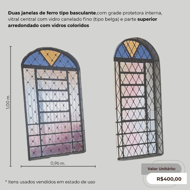 Janelas de Ferro com grade protetora