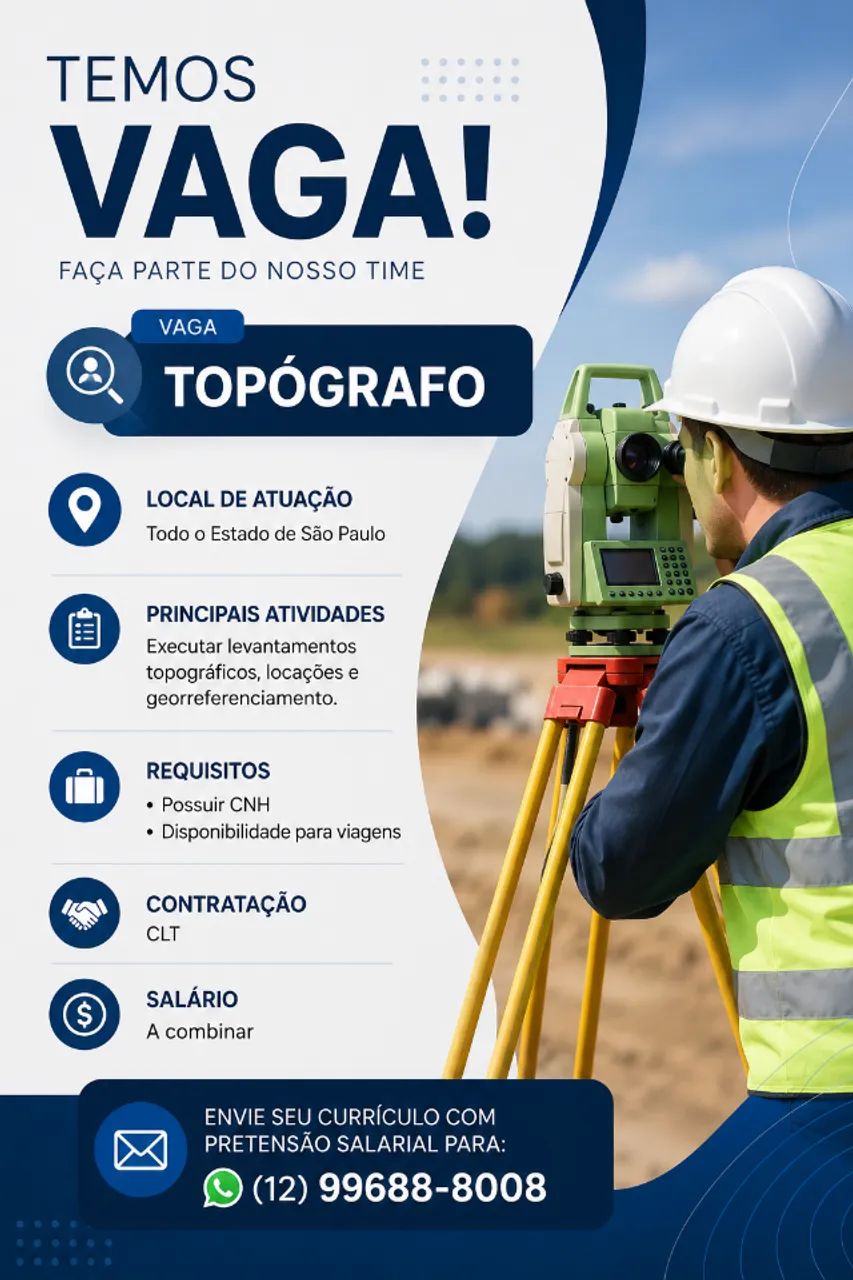 Vaga Topógrafo: