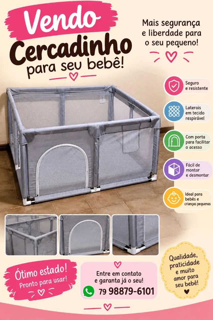 Vendo cercadinho para bebê 