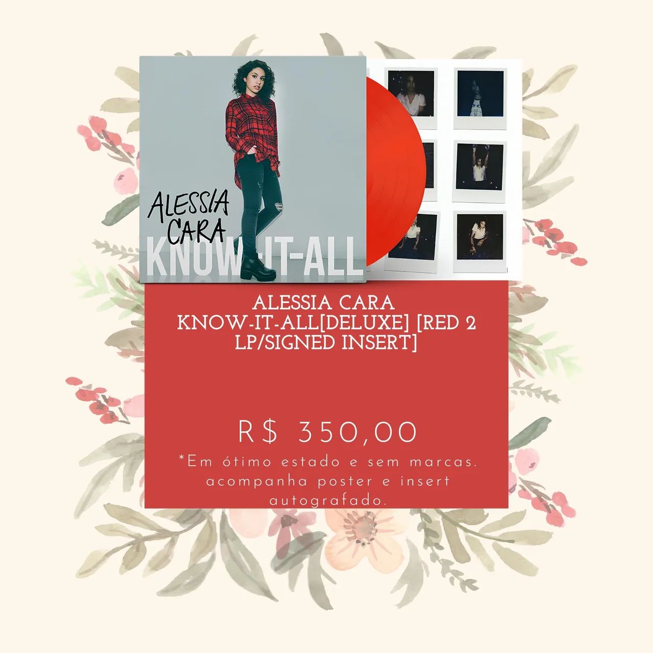 VINIL ALESSIA CARA - KNOW IT ALL (DELUXE) AUTOGRAFADO 