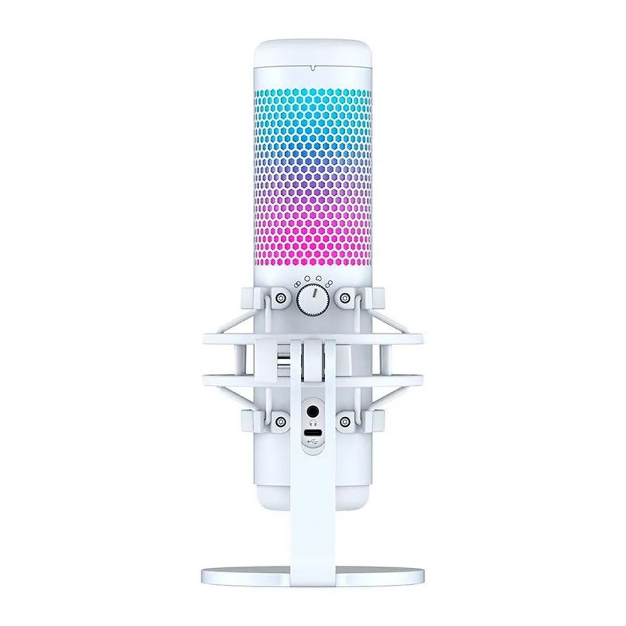 Microfone HyperX Condensador Quadcast S RGB - White