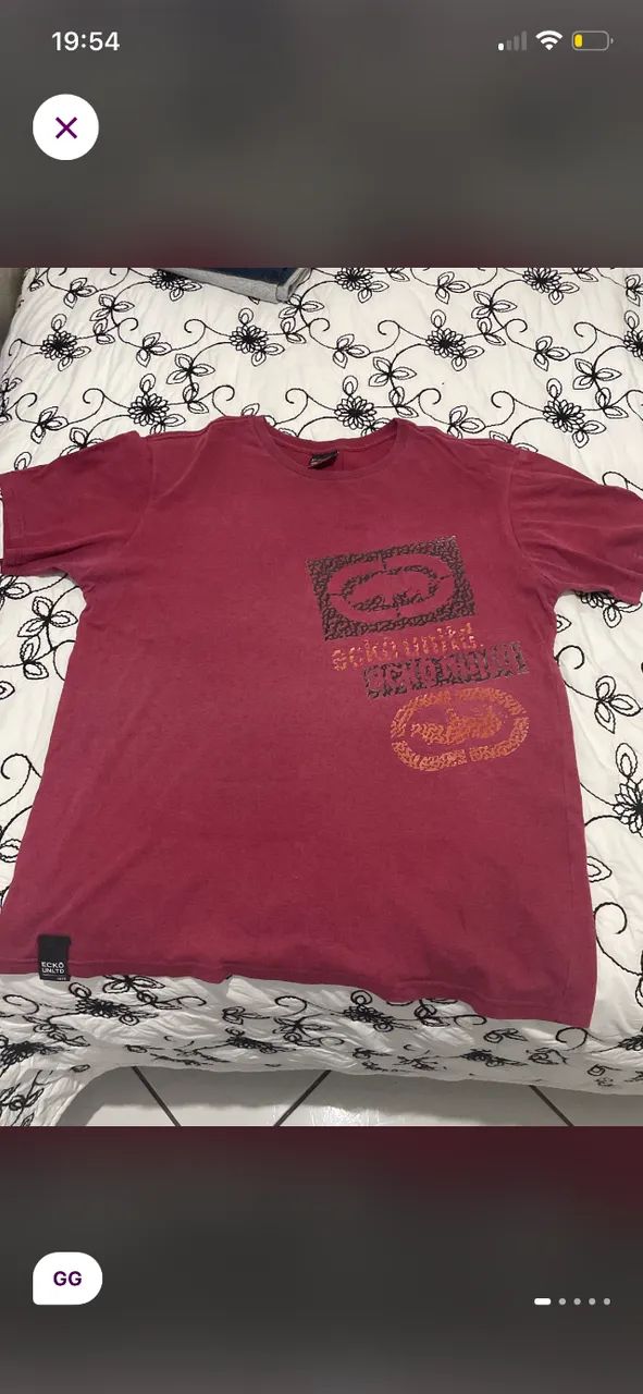 Camiseta vermelha Ecko tamanho gg