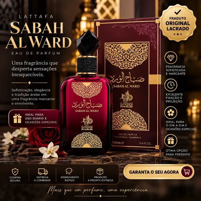Perfume Árabe Sabah Al Ward 100ml - Original e Lacrado - Foto 2