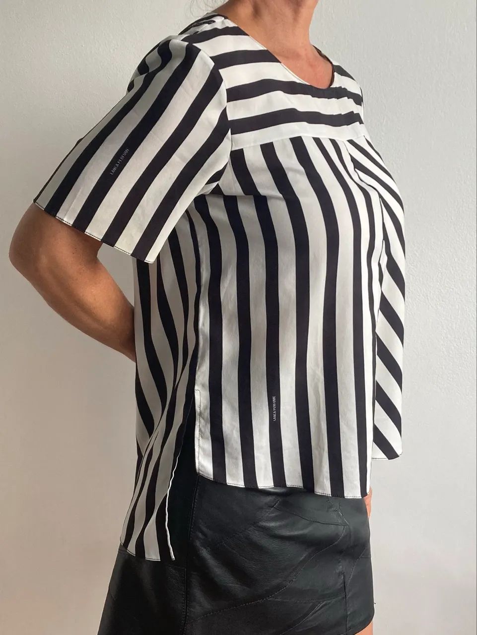 Blusa listrada Lança Perfume M / 38 usada, ótimo estado
