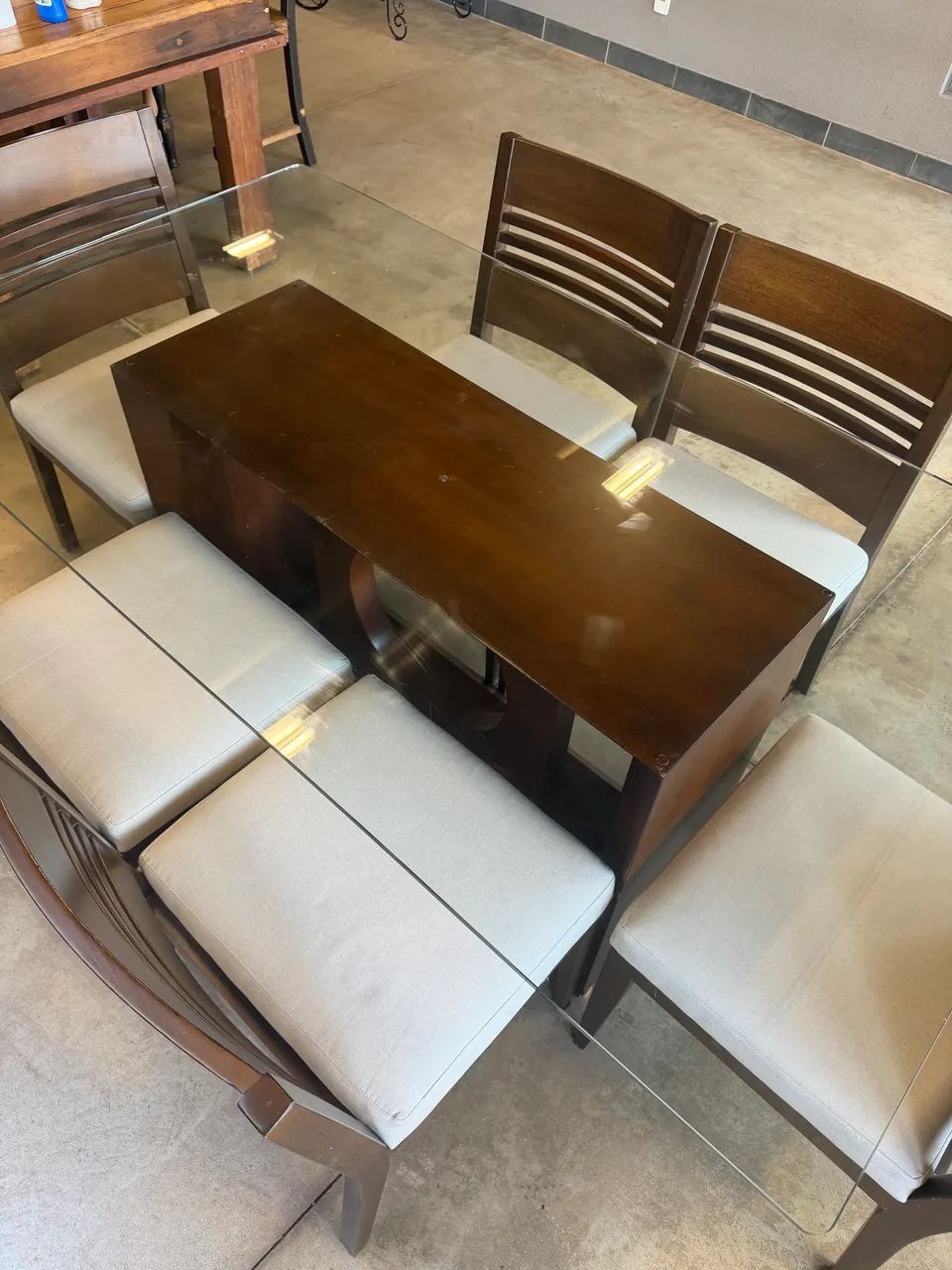 MESA DE JANTAR VIDRO 6 LUGARES - Foto 4