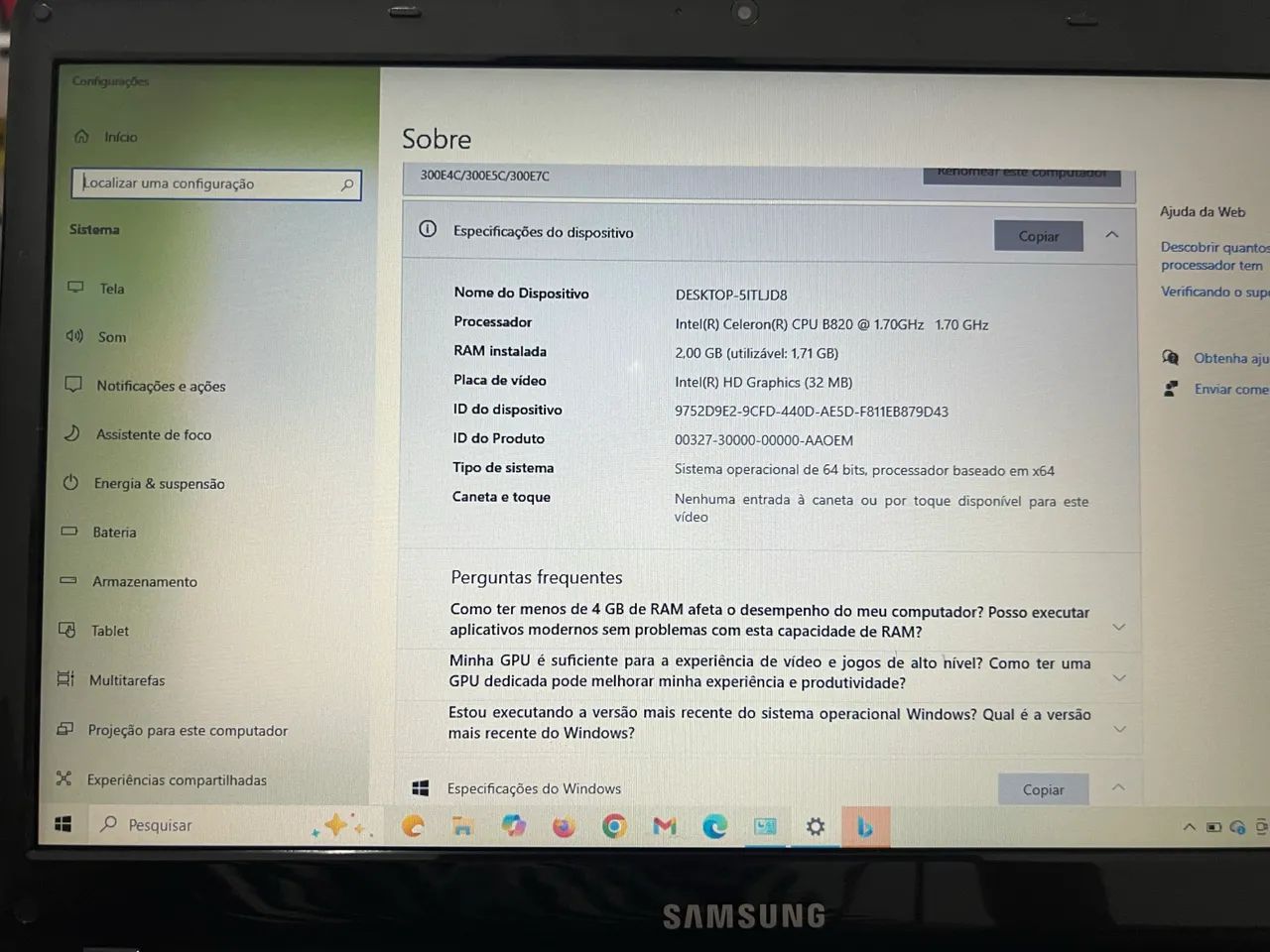 Notebook Samsung  - Foto 4