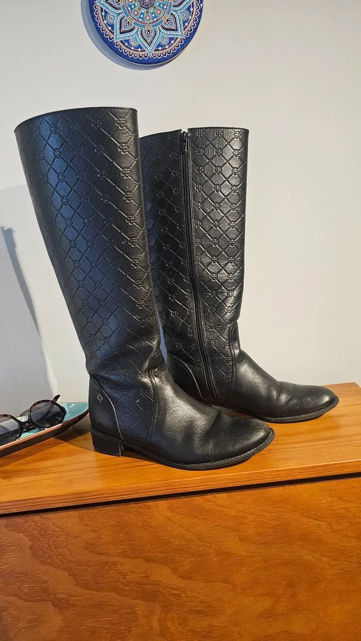 Bota Capodarte Couro Legítimo Preto 35 Br
