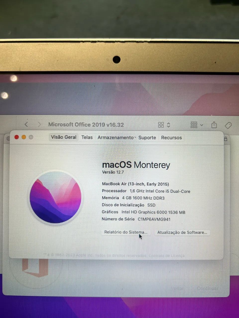 MacBook Air a1466 2015 - Foto 2