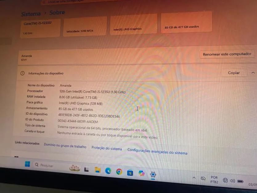 VENDO NOTEBOOK LENOVO Core i5 - Foto 2