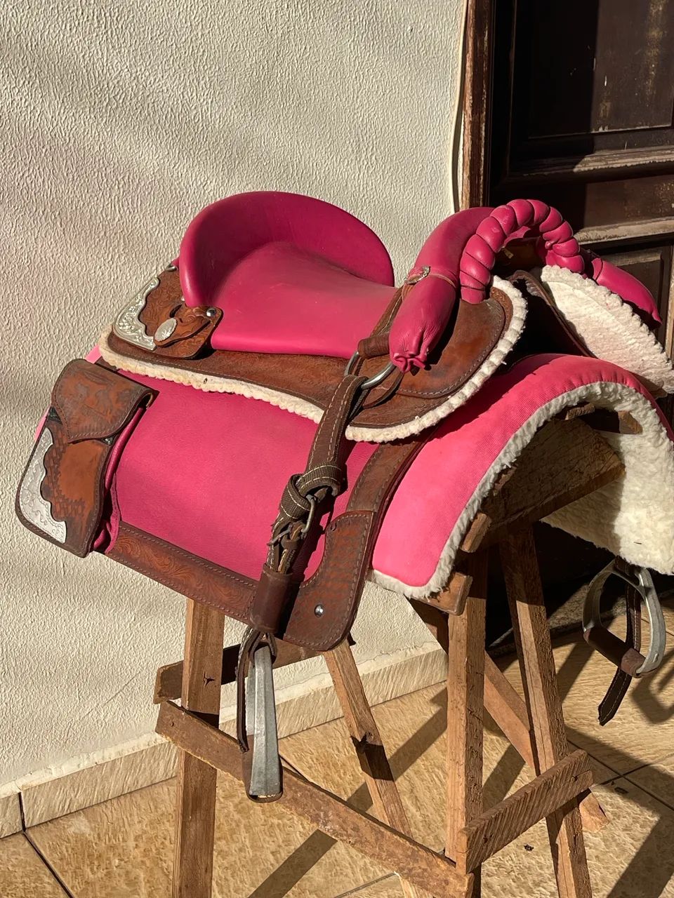 Sela Laço Comprido Rosa