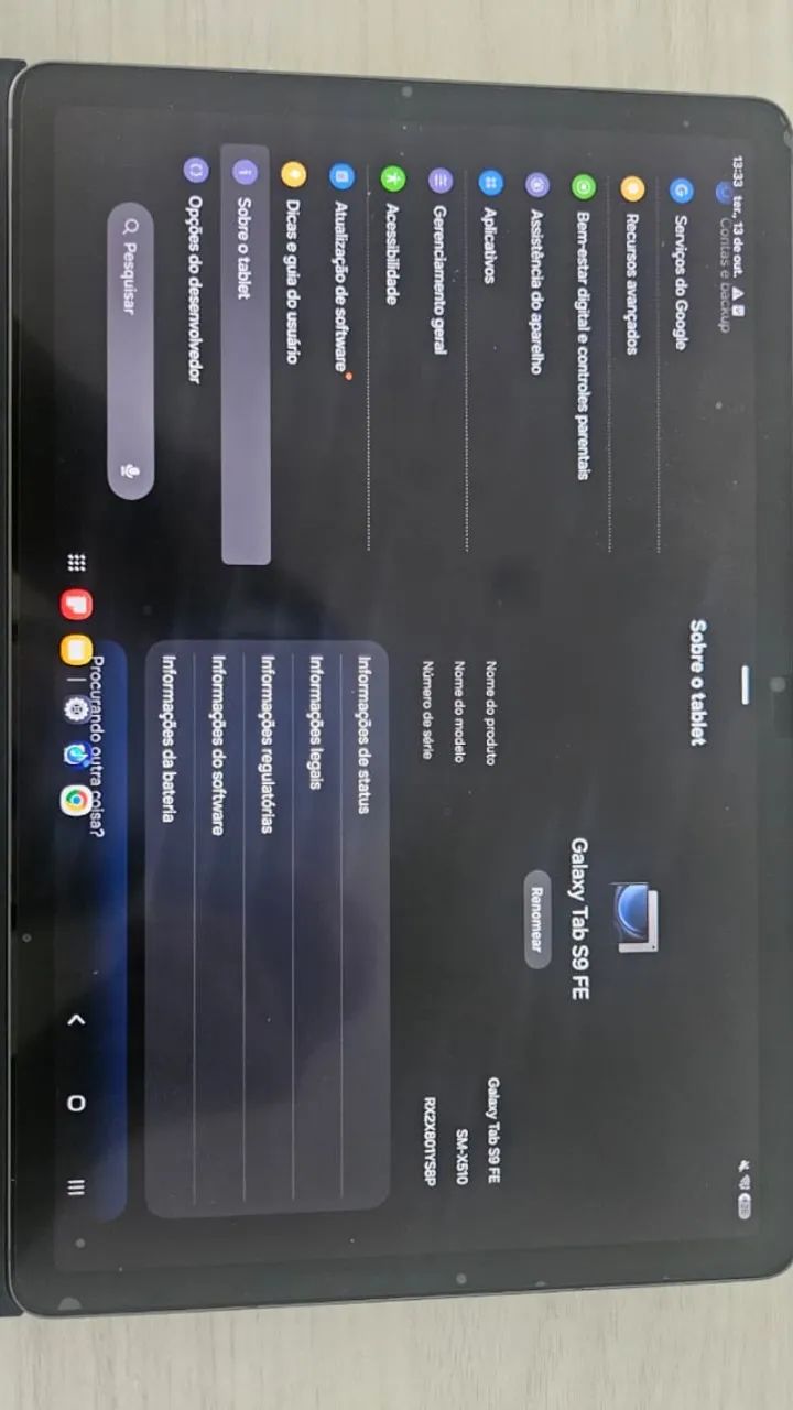 SAMSUNG TAB S9 FE - ACEITO TROCA EM IPHONE ACIMA DO 15 + VOLTA A DEPENDER - Foto 2