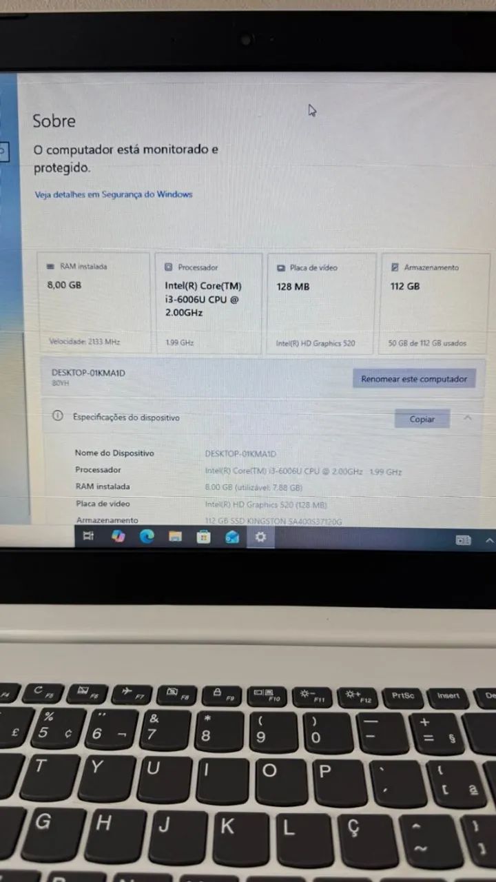 NOTEBOOK LENOVO CORE i3 | 8GB RAM | SSD 120GB - BATERIA OK - Foto 5