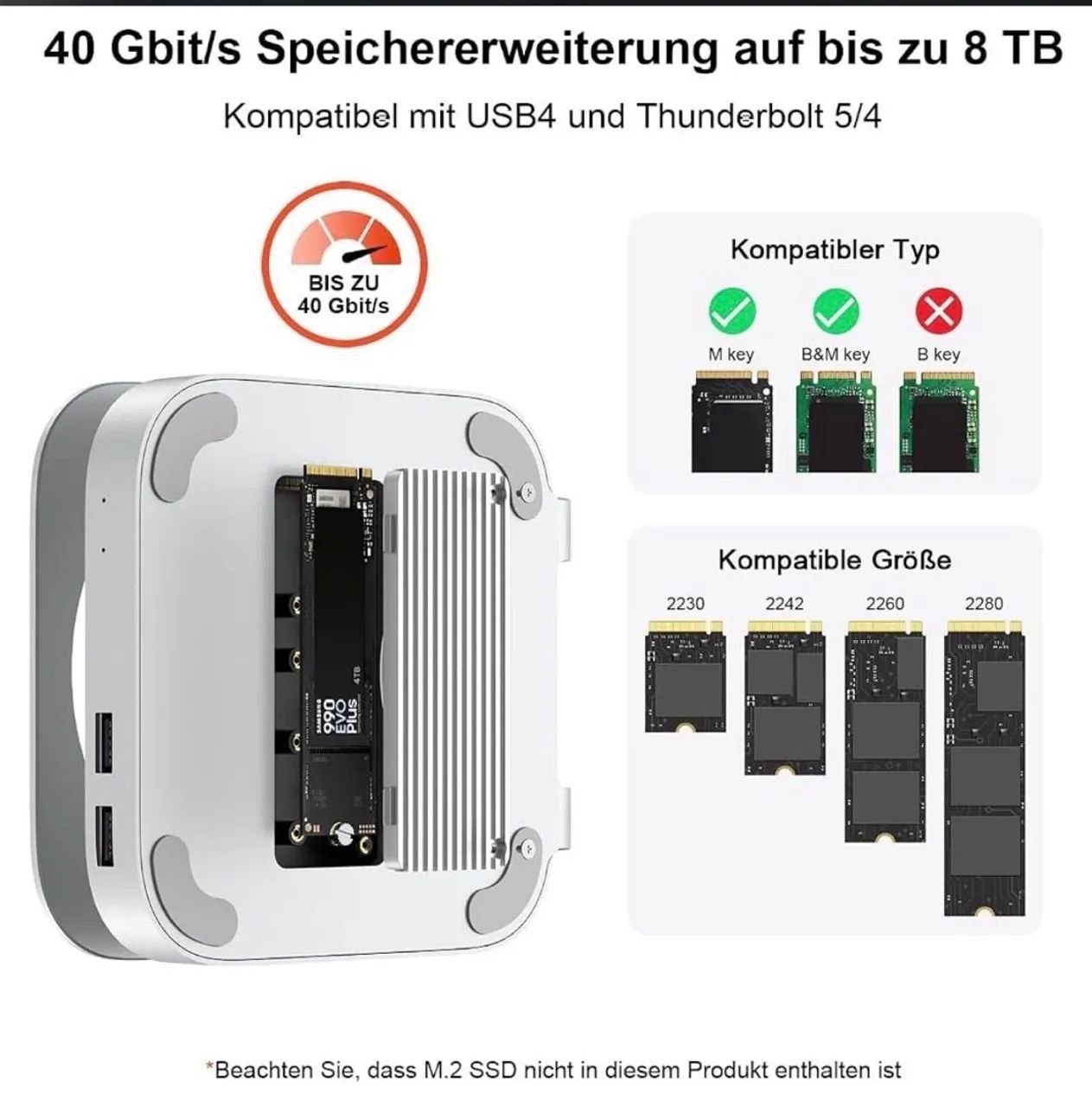 HUB USB 4 para MAC MINI M4 40GBPS - Foto 5
