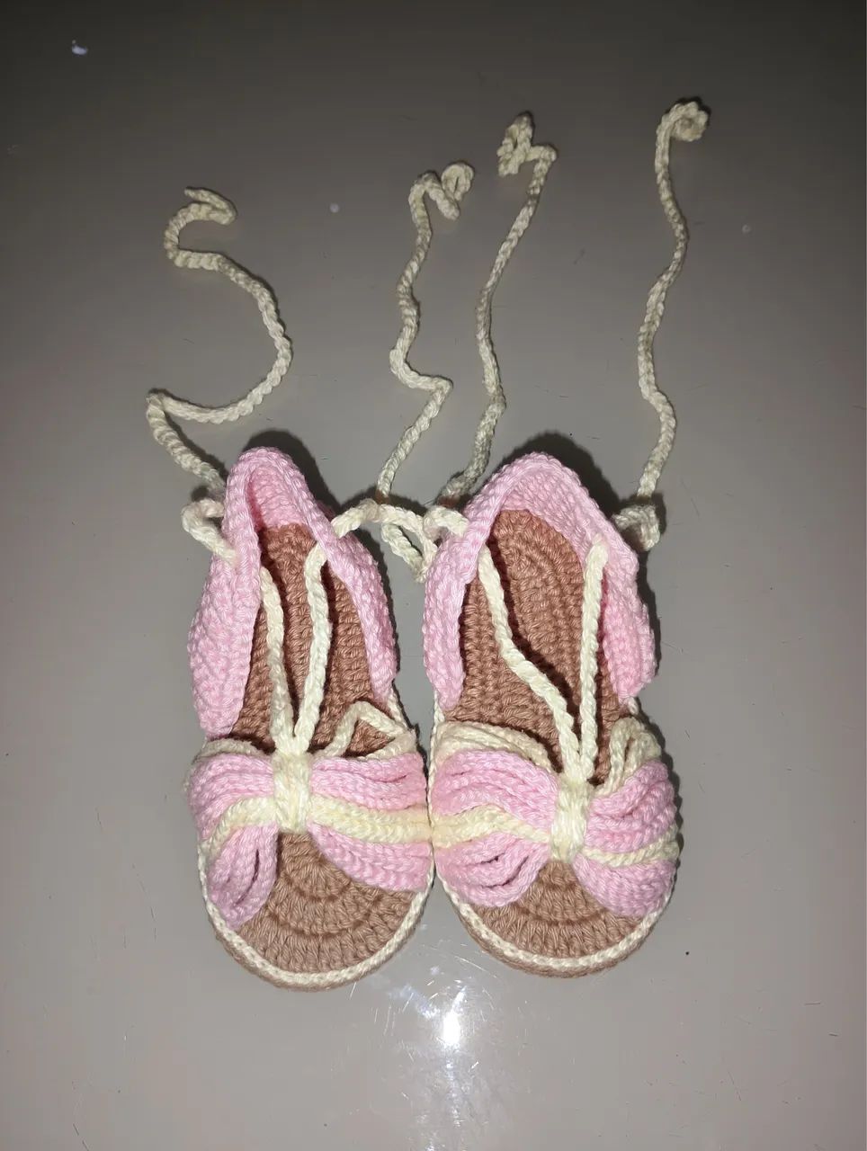 Sandália de Crochê para bebê  - Foto 3