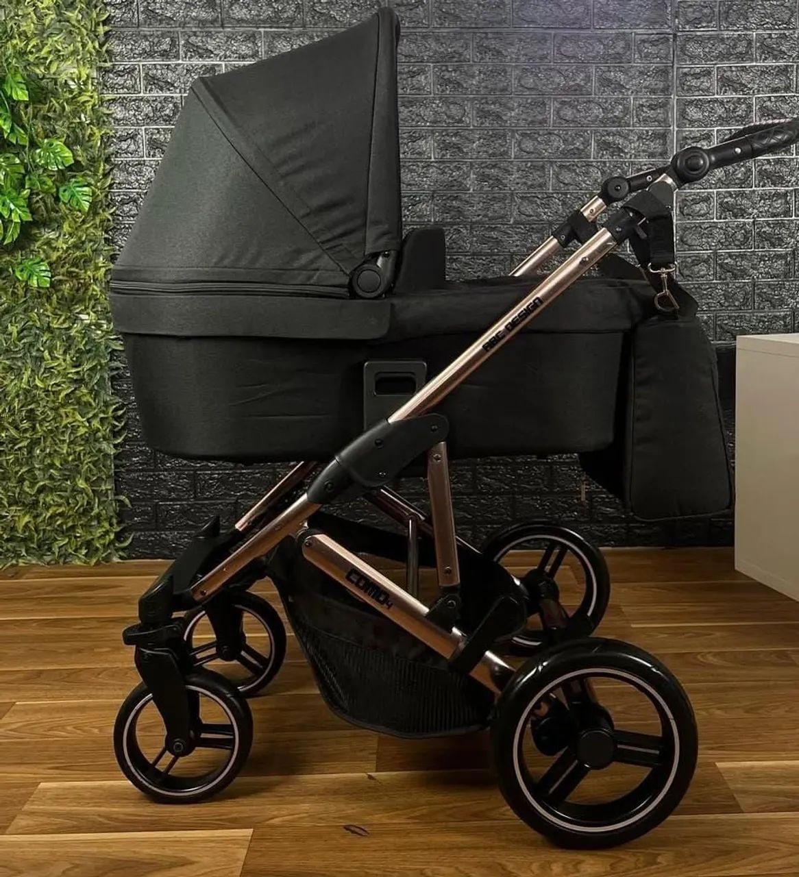 Carrinho Diamond Rose+Bebê Conforto ABC DESIGN HIGIENIZADO  - Foto 2