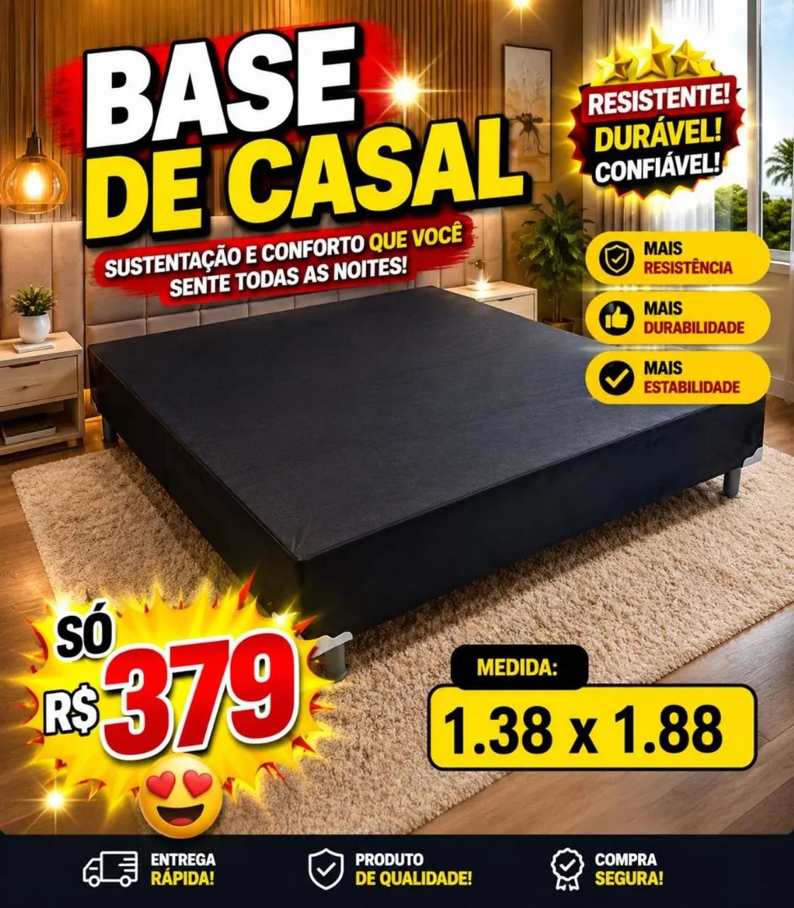 Base de cama casal