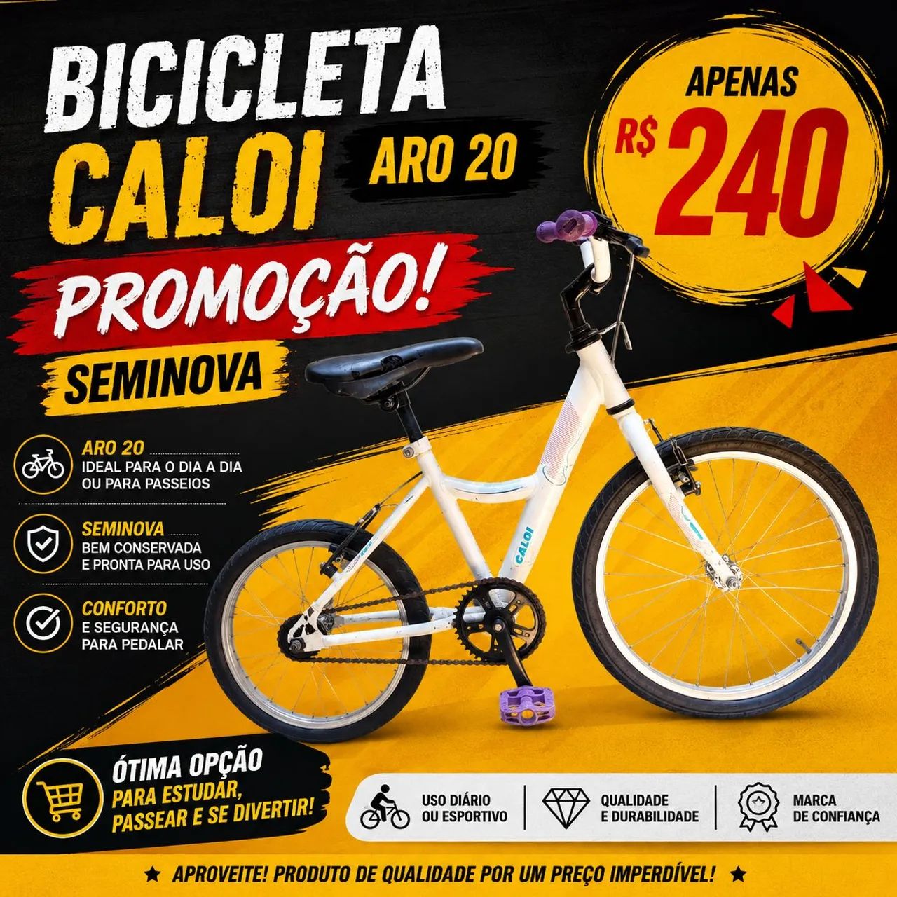 Bicicleta infantil Caloi original 