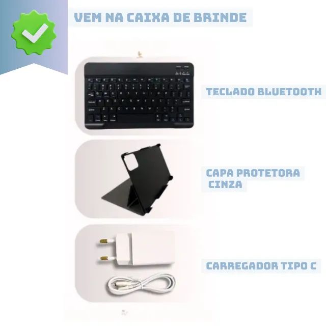 Tablet Android 14 8GB RAM 256GB + Teclado Bluetooth e Caneta - Foto 6