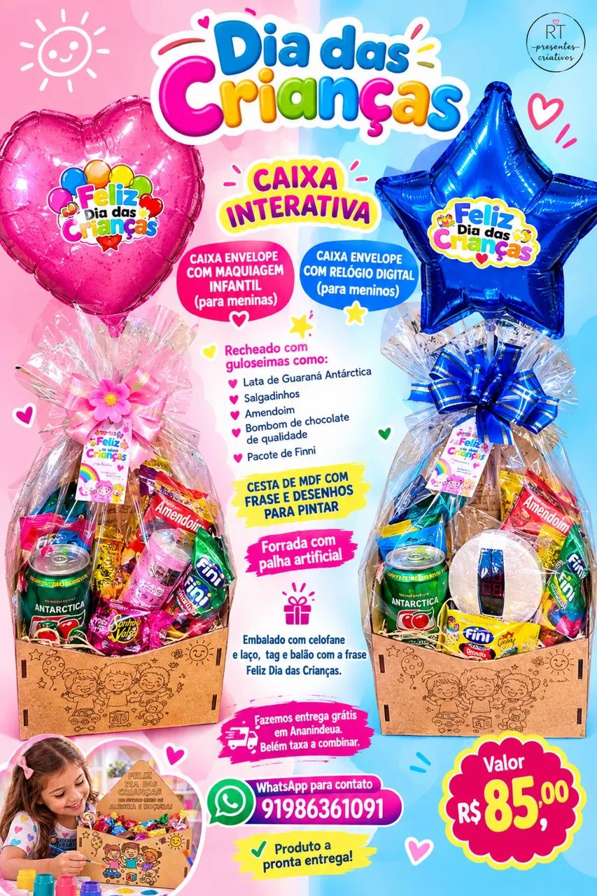 DIA DAS CRIANÇAS CESTAS PRESENTEÁVEIS ! - Foto 2