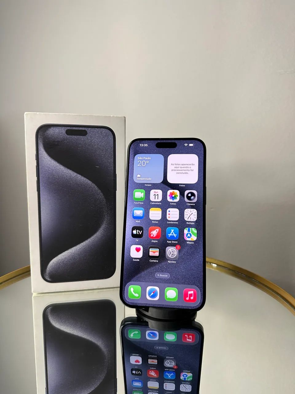 iPhone 15 Pro Max 256gb azul semi novo!! - Foto 2