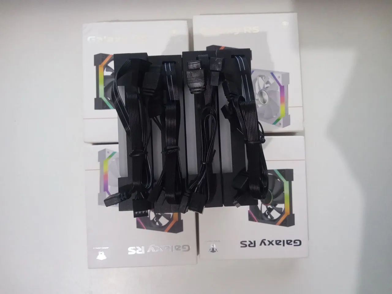 FANS VENTOINHAS GALAXY RS 3X REVERSAS E 1X NORMAL JUNGLE LEOPARD 60CFM ARGB - Foto 3