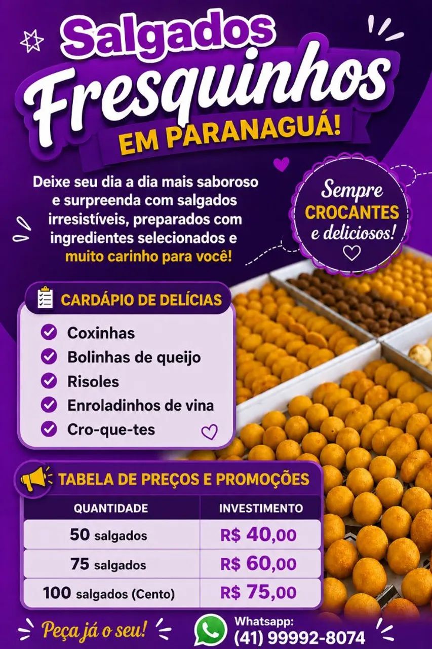 Salgados em Paranaguá  - Foto 2