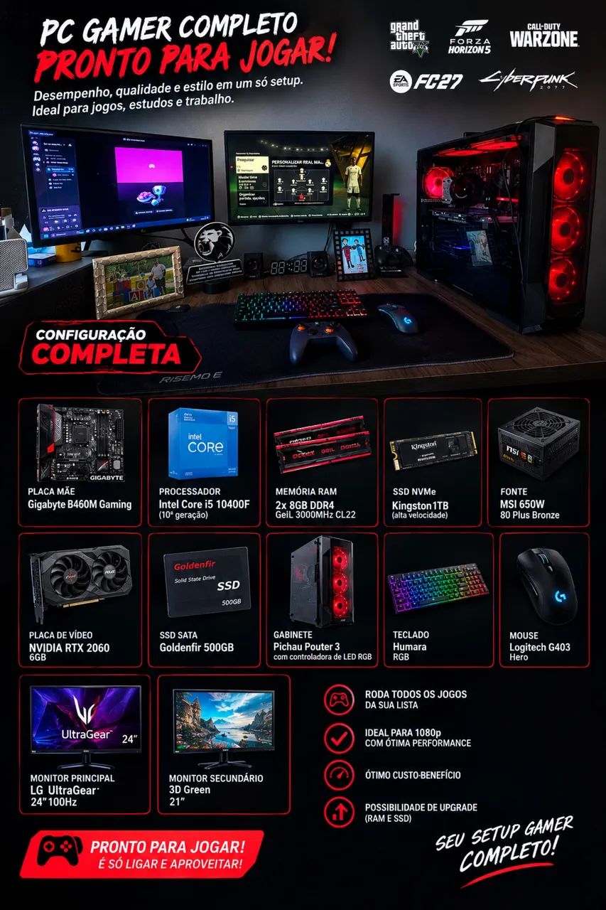 Computador Gamer Completo 