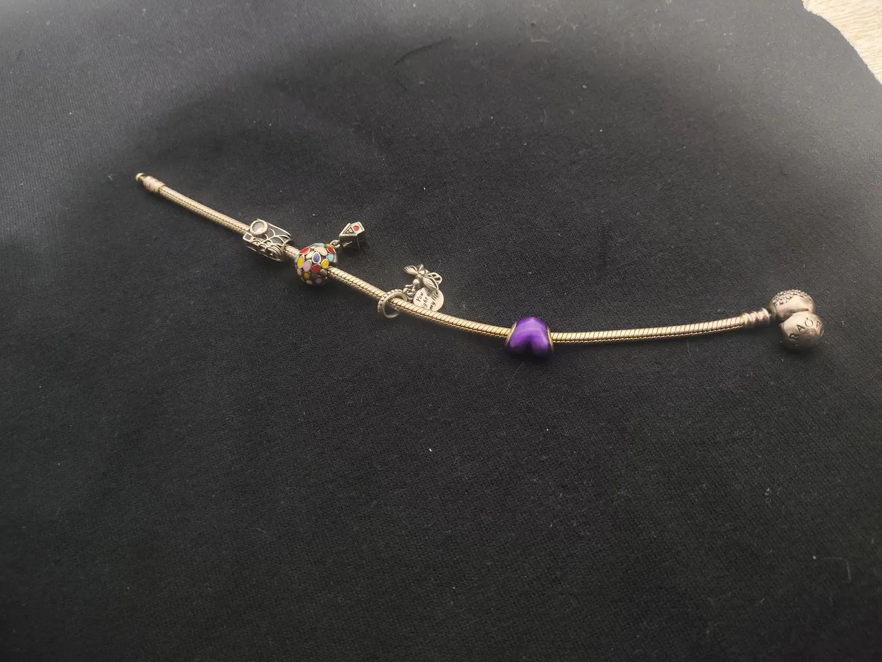 Bracelete Prata Pandora 19 cm + 4 Berloques (Estilo Pandora) - Foto 5
