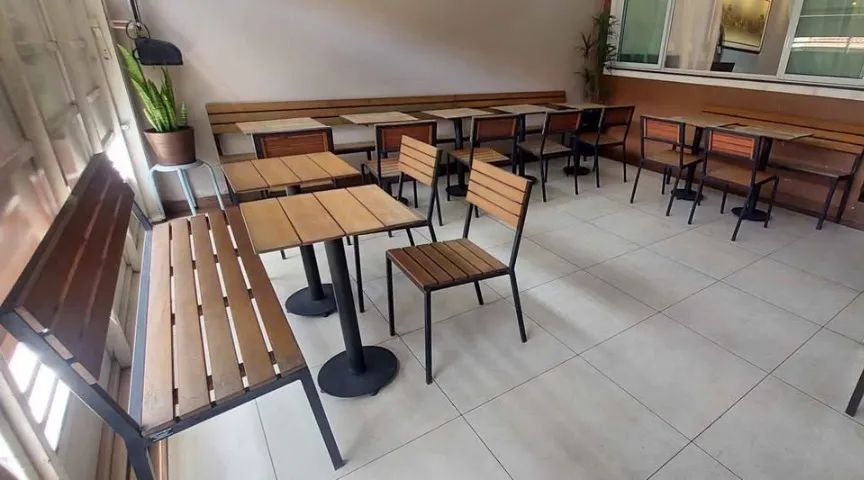 Mesas para restaurante bar lanchonete valor referente ao lote de 22 peças