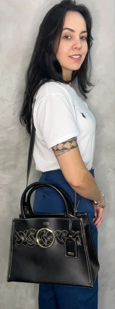 BOLSA AREZZO NOVA COURO LEGÍTIMO  - Foto 4
