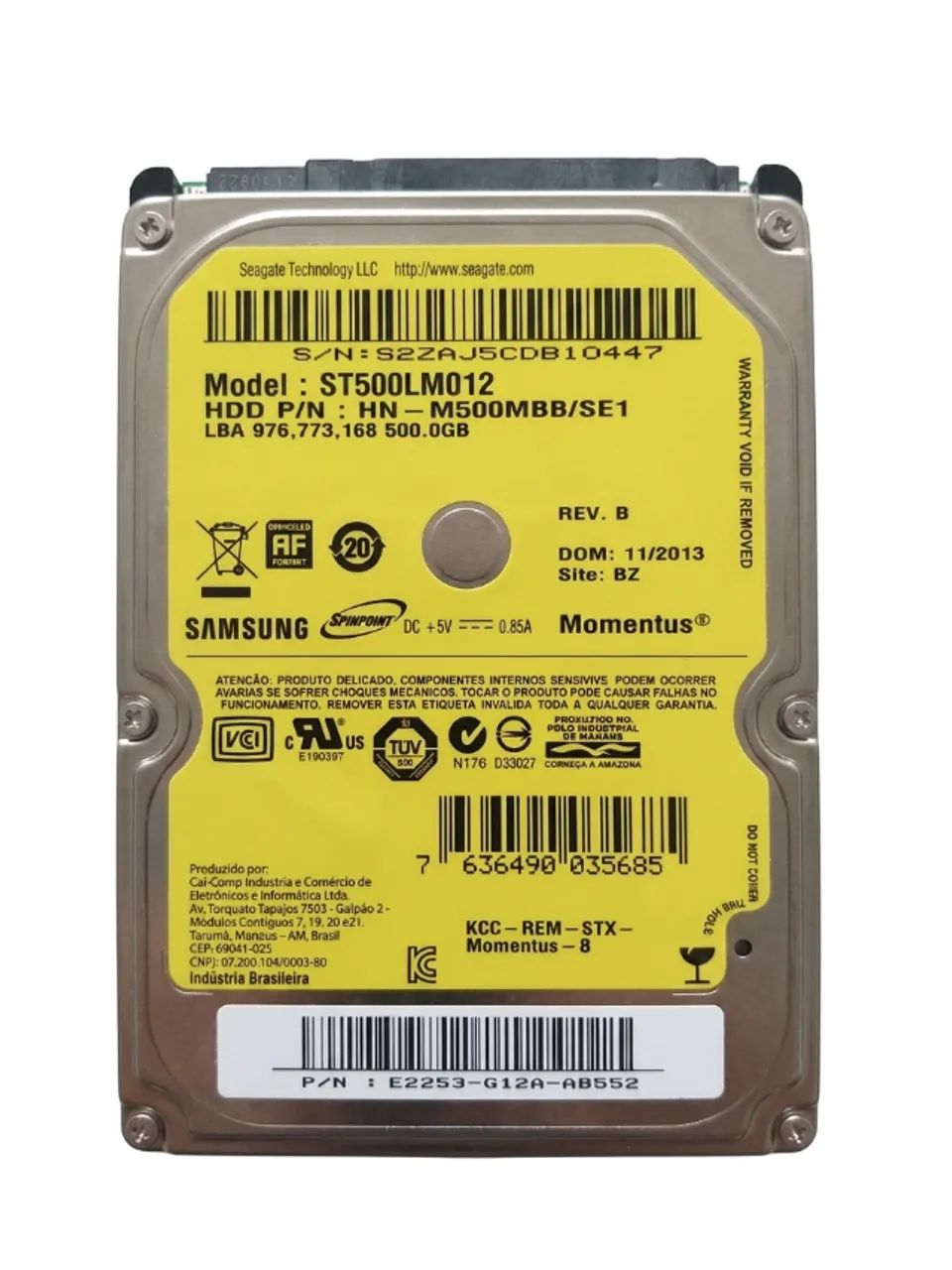 Hd Notebook 500gb
