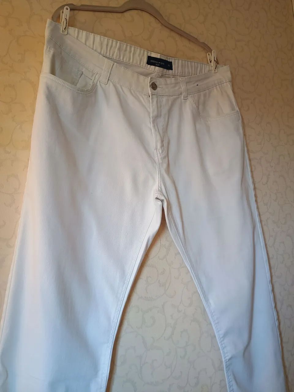 Calça branca Original Jeans masculina 46 | slim | clássica - Foto 2