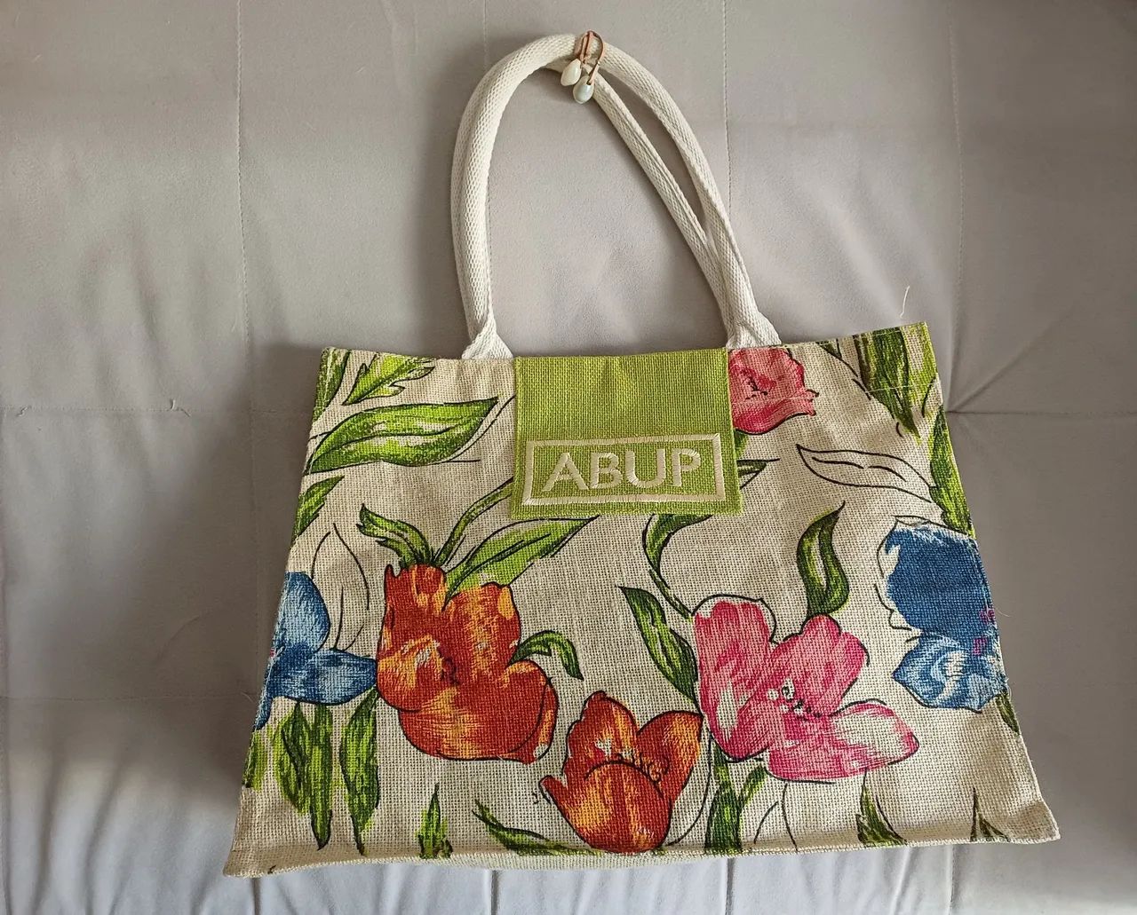 Bolsa de praia juta usada - Foto 3