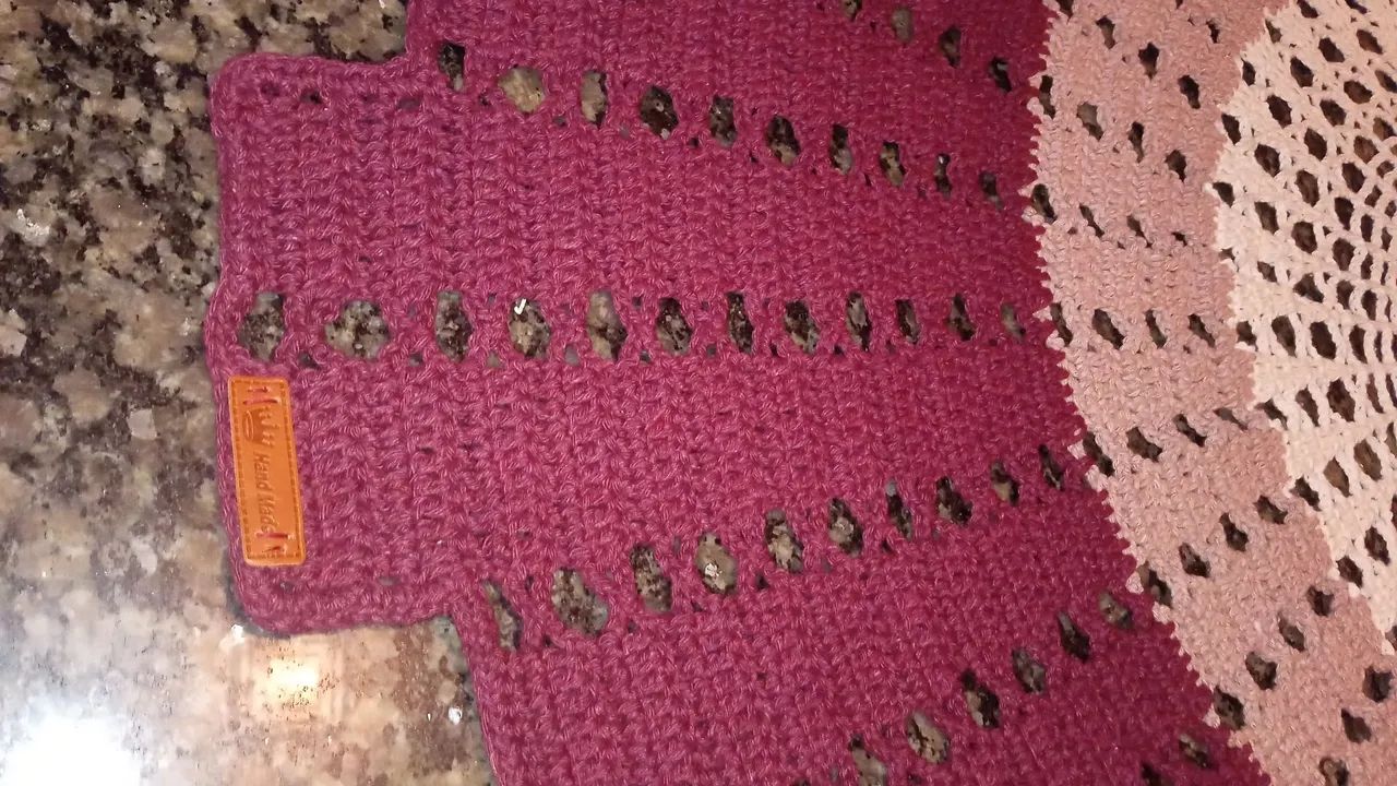 Trilho de mesa de crochê  - Foto 3