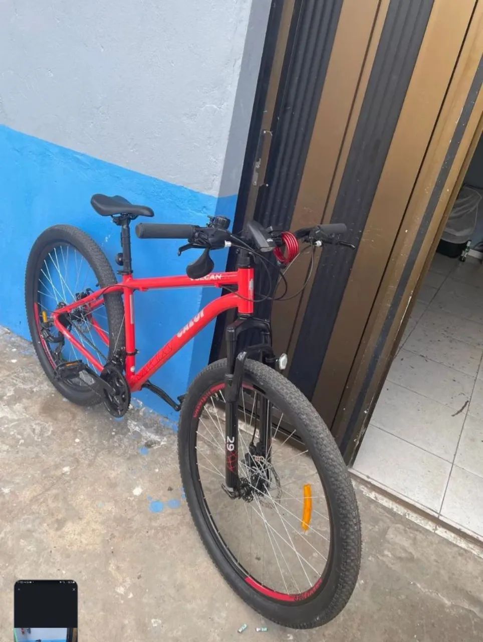 Bicicleta aro 29 vermelha - Foto 3