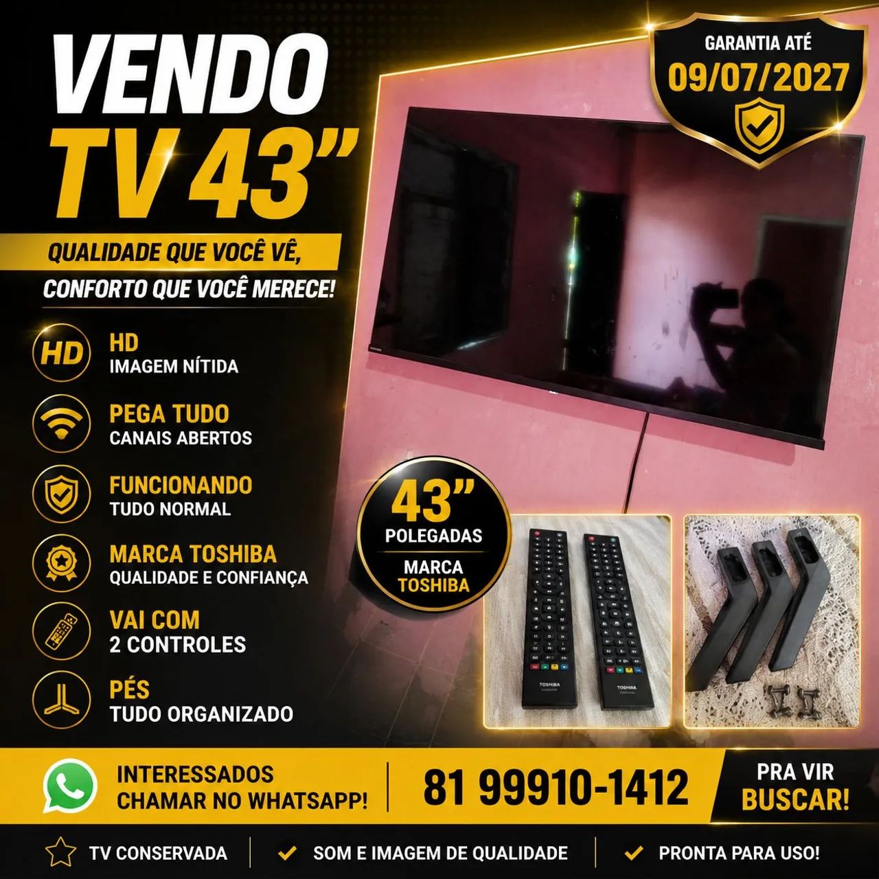 Tv 43 polegadas Toshiba 